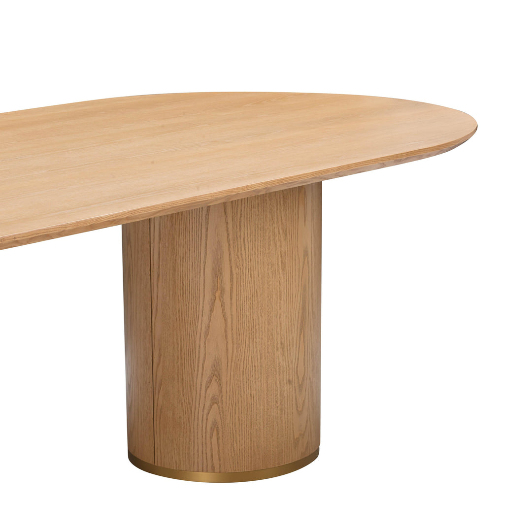 SwayLiving Brandy Natural Ash Wood Oval Dining Table DINING TABLES
