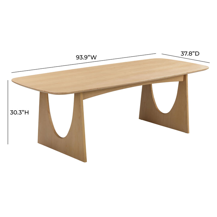 SwayLiving Cybill Natural Ash Dining Table DINING TABLES