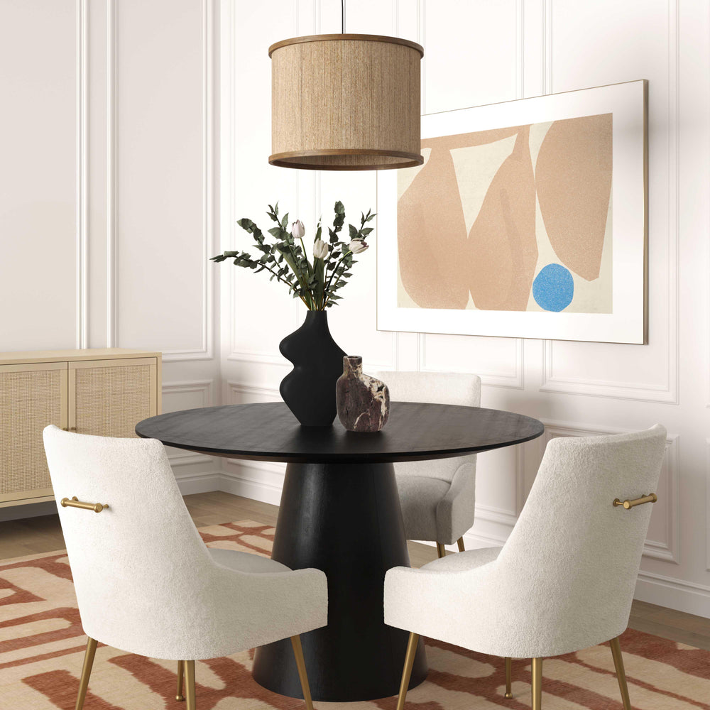 SwayLiving Sahara Black Oak Round Dining Table DINING TABLES