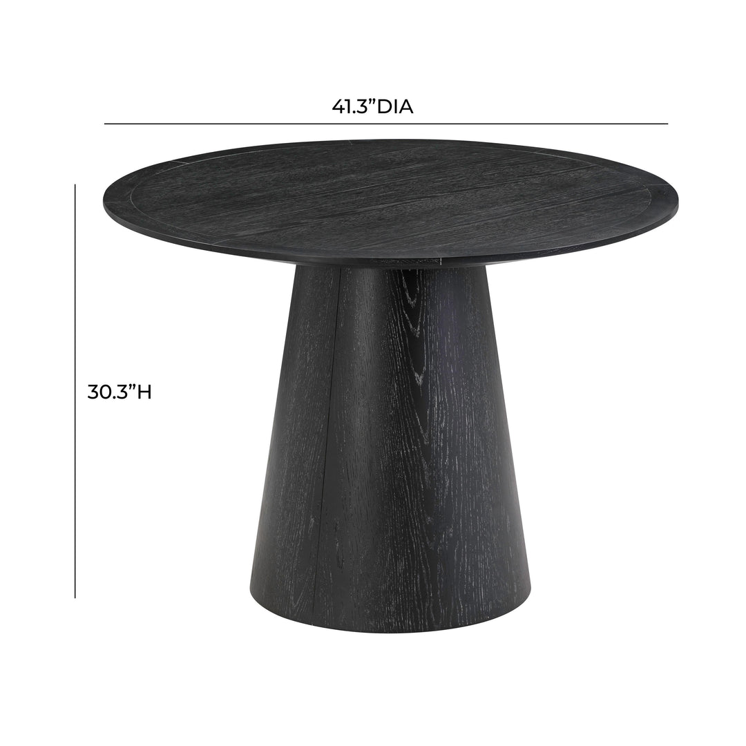 SwayLiving Sahara Black Oak Round Dining Table DINING TABLES