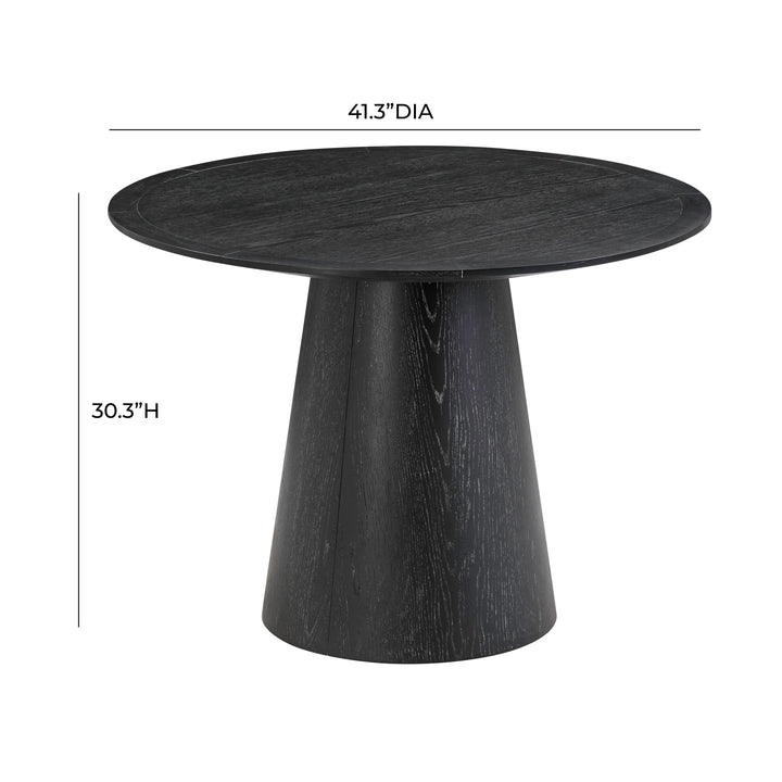 SwayLiving Sahara Black Oak Round Dining Table DINING TABLES