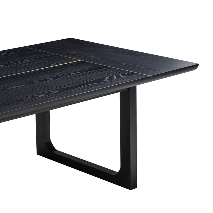 SwayLiving Shiloh Black Ash Rectangular Dining Table DINING TABLES