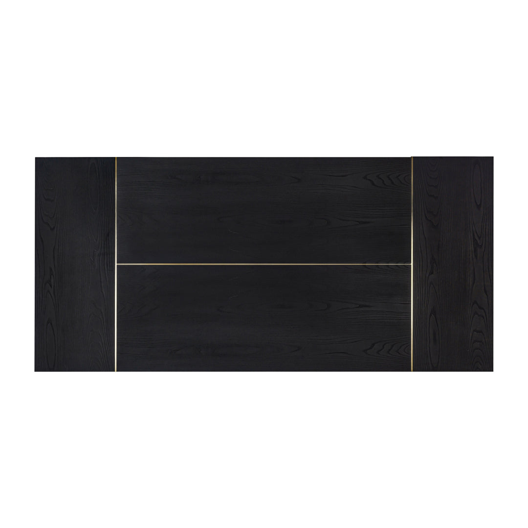 SwayLiving Shiloh Black Ash Rectangular Dining Table DINING TABLES