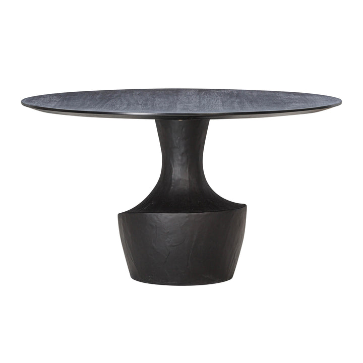 SwayLiving Gevra Black Acacia & Faux Plaster Dining Table DINING TABLES