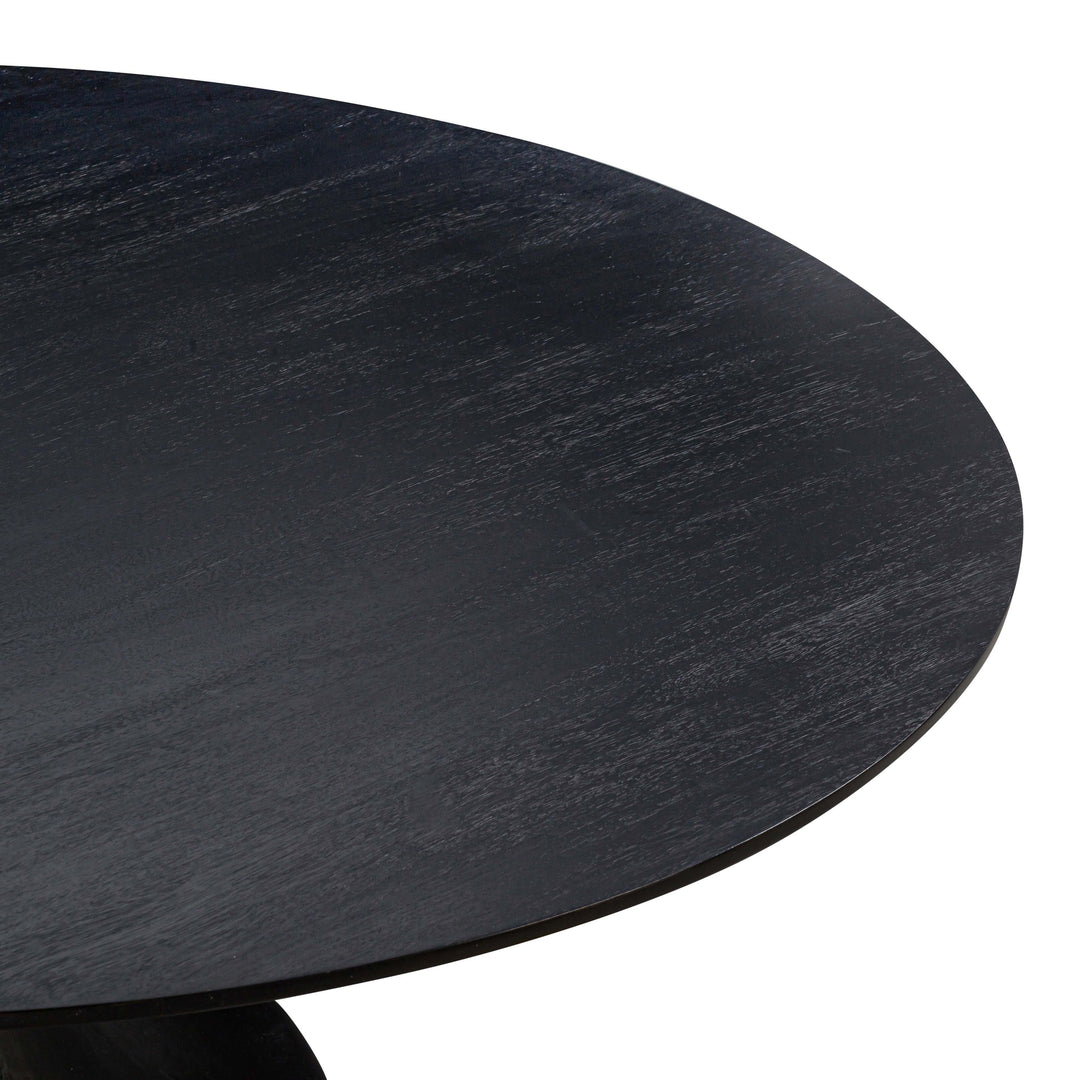 SwayLiving Gevra Black Acacia & Faux Plaster Dining Table DINING TABLES