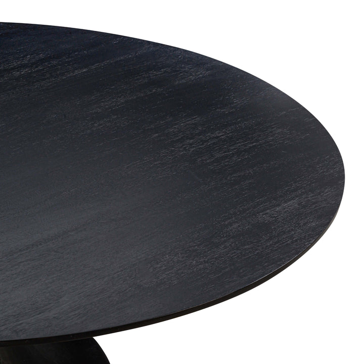 SwayLiving Gevra Black Acacia & Faux Plaster Dining Table DINING TABLES
