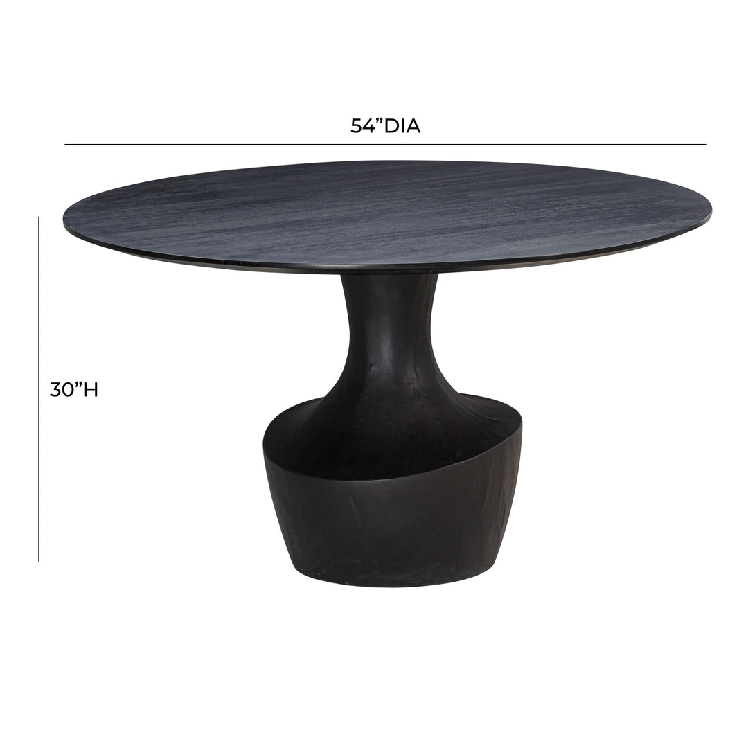 SwayLiving Gevra Black Acacia & Faux Plaster Dining Table DINING TABLES