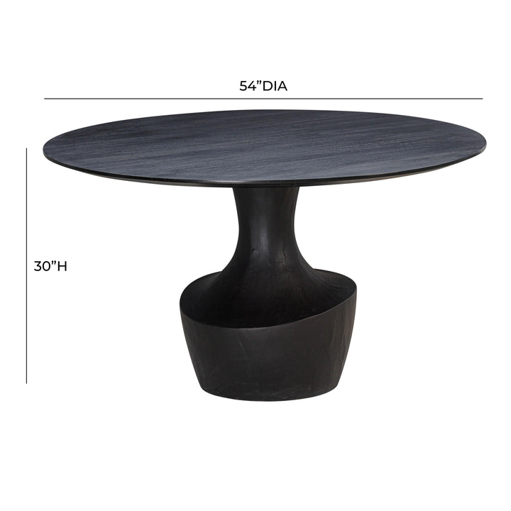 SwayLiving Gevra Black Acacia & Faux Plaster Dining Table DINING TABLES
