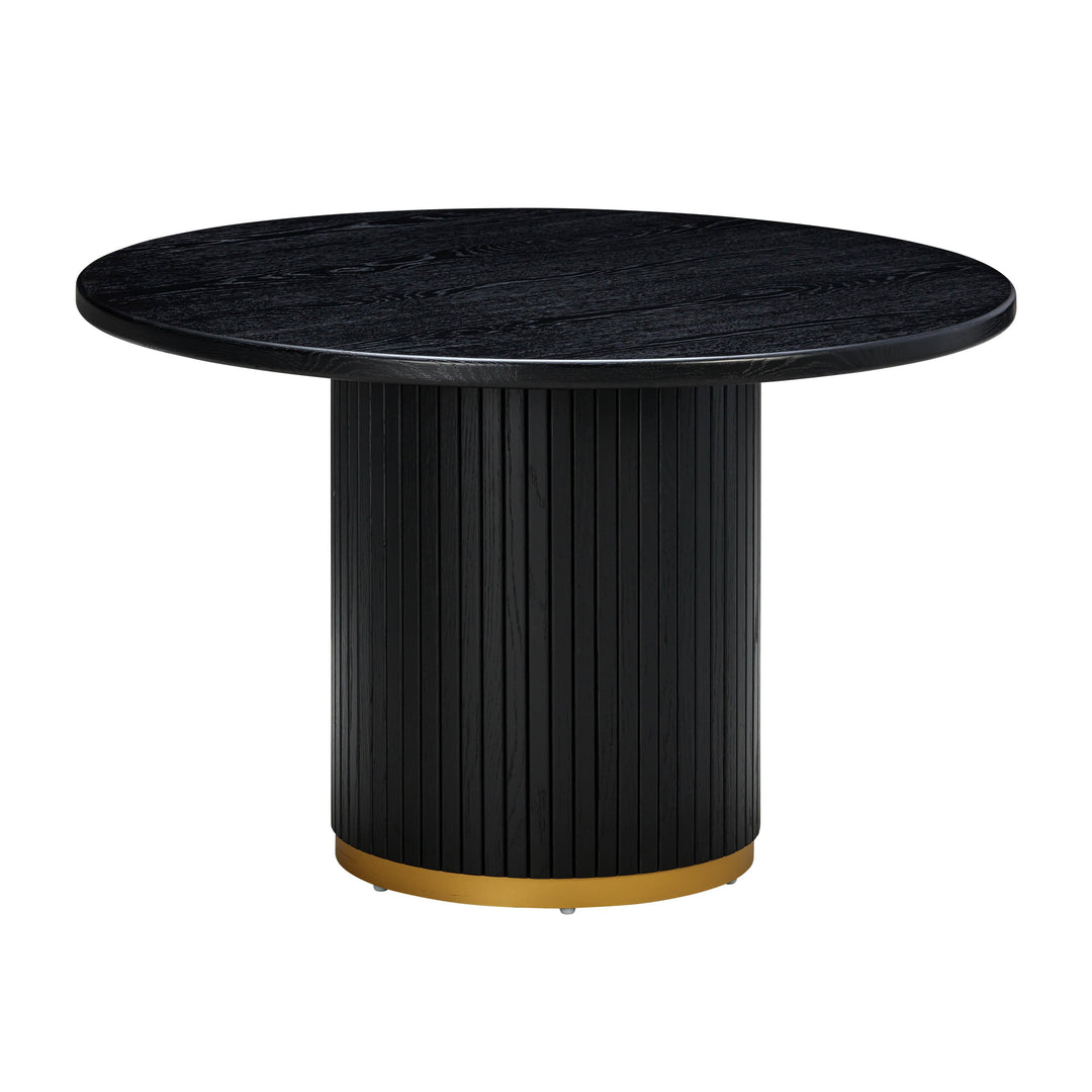 SwayLiving Chelsea Black Oak Round Dining Table DINING TABLES
