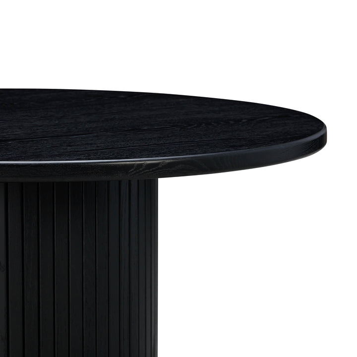 SwayLiving Chelsea Black Oak Round Dining Table DINING TABLES