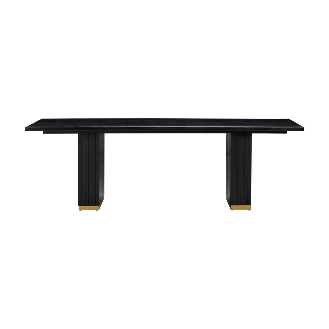 SwayLiving Chelsea Black Oak Rectangular Dining Table DINING TABLES