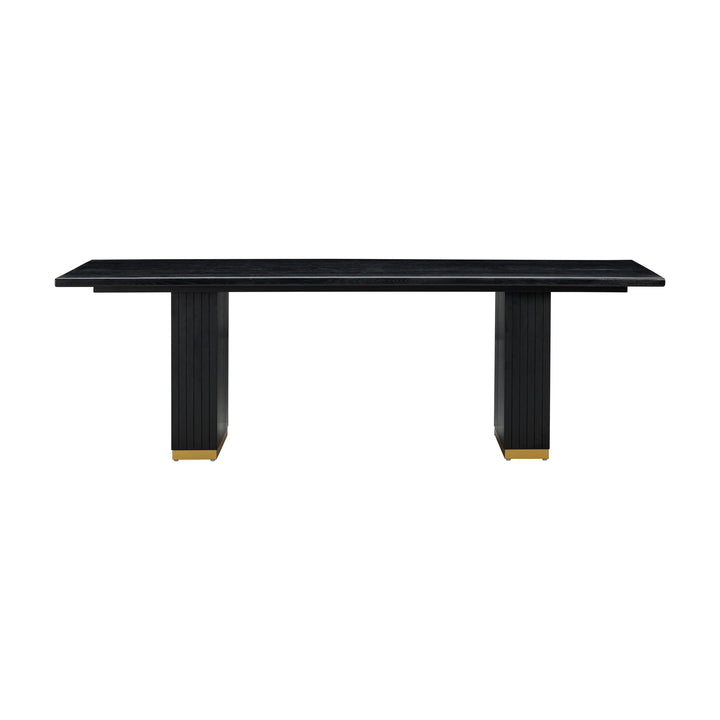 SwayLiving Chelsea Black Oak Rectangular Dining Table DINING TABLES