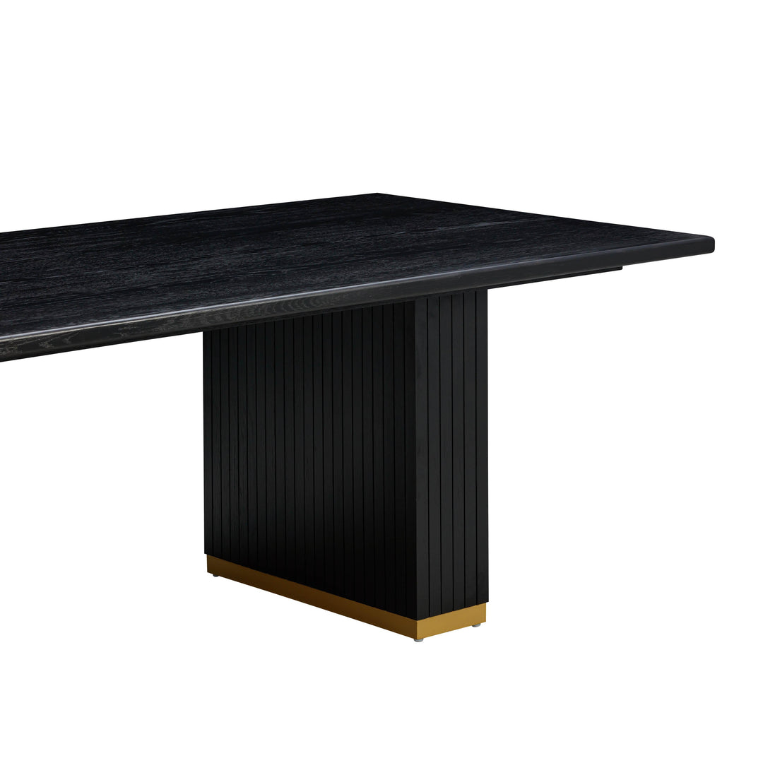 SwayLiving Chelsea Black Oak Rectangular Dining Table DINING TABLES