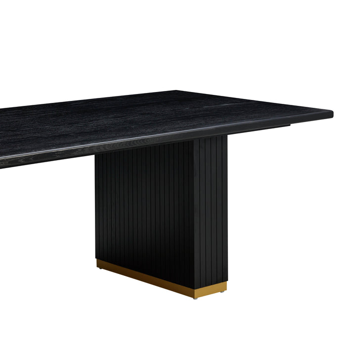 SwayLiving Chelsea Black Oak Rectangular Dining Table DINING TABLES