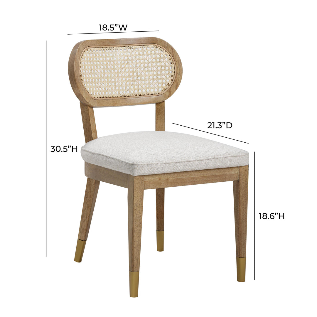 SwayLiving Cosette Natural Dining Chair - Set of 2 DINING CHAIRS