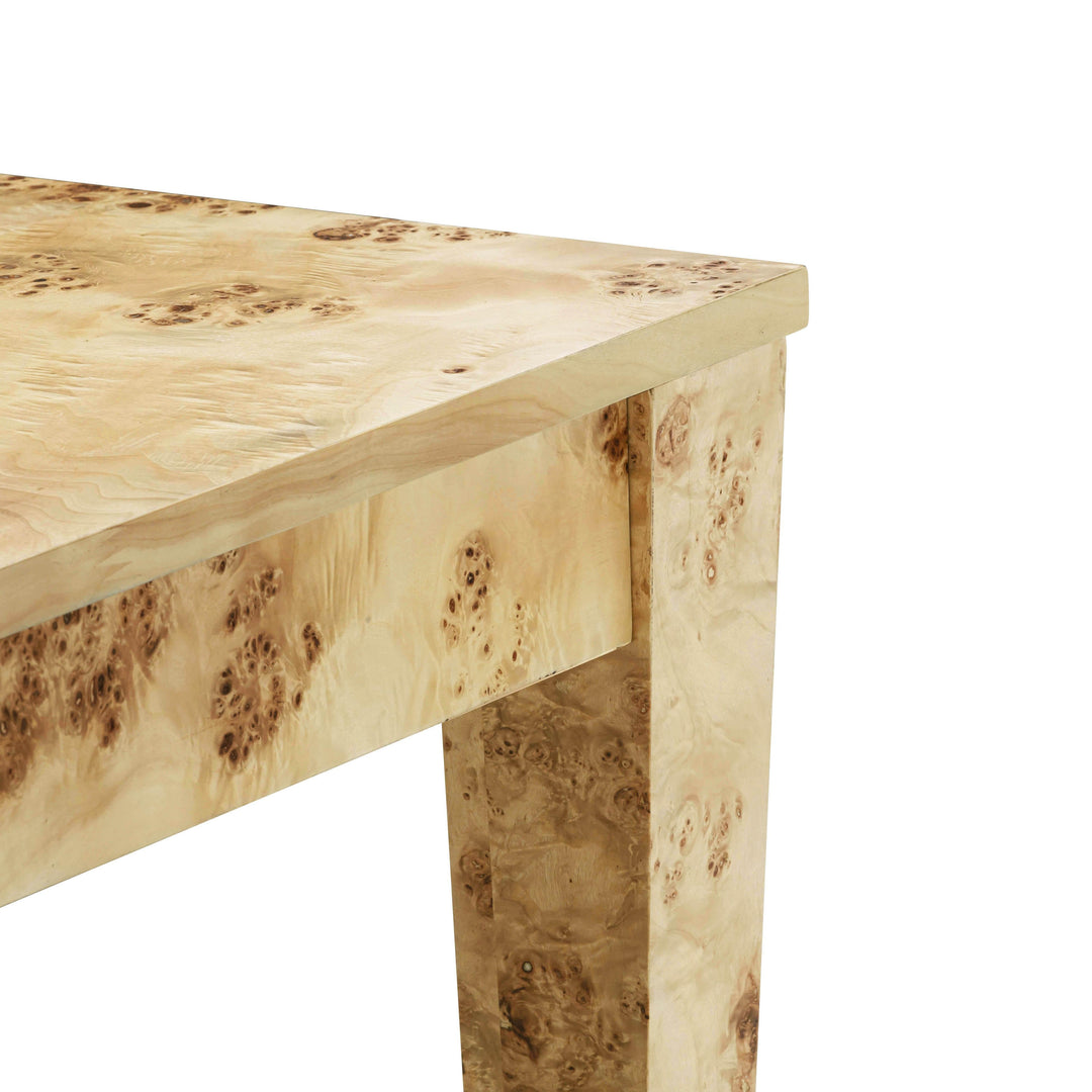 SwayLiving Brandyss Natural Burl Rectangular Dining Table DINING TABLES