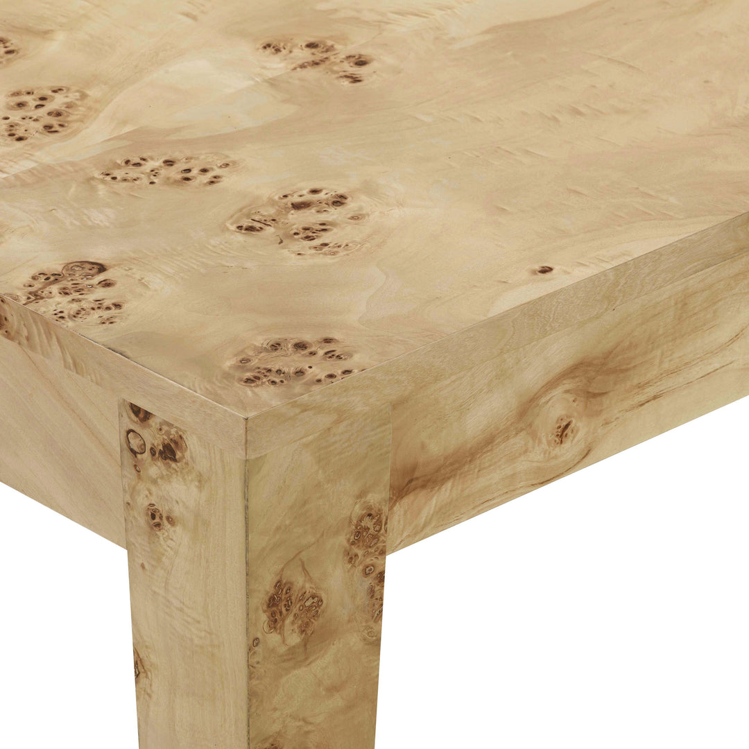 SwayLiving Brandyss Natural Burl Rectangular Dining Table DINING TABLES