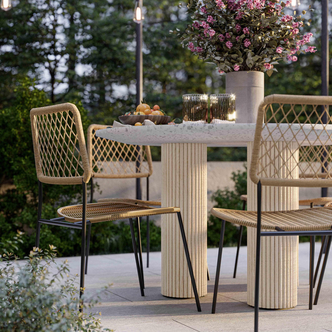 SwayLiving Parcino Terrazzo Concrete Indoor / Outdoor Dining Table OUTDOOR DINING TABLES
