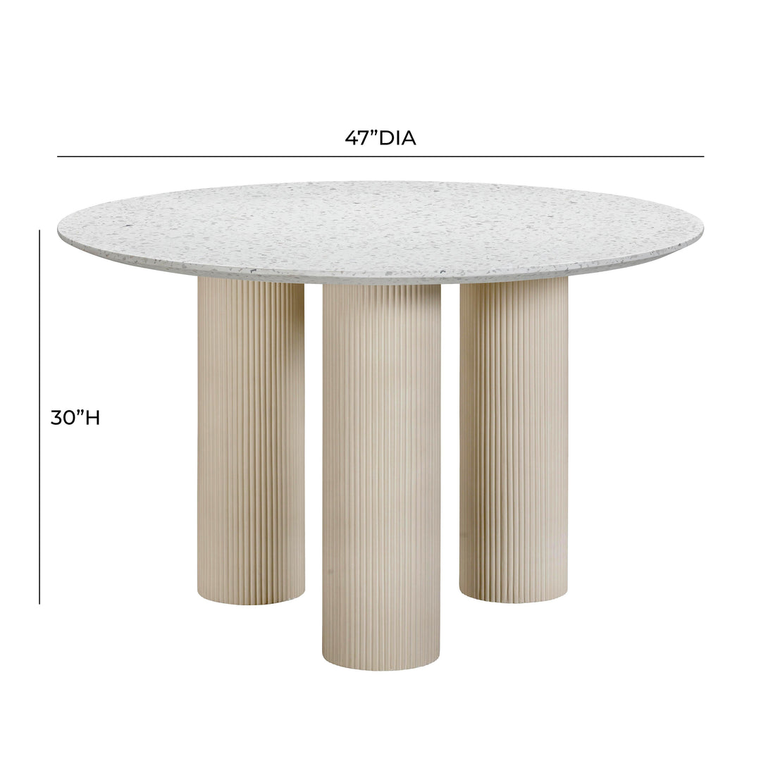 SwayLiving Parcino Terrazzo Concrete Indoor / Outdoor Dining Table OUTDOOR DINING TABLES