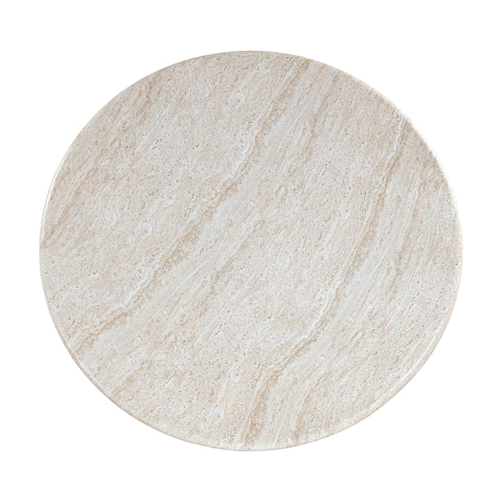 SwayLiving Cynthia Travertine Concrete Indoor / Outdoor 54" Round Dining Table OUTDOOR DINING TABLES
