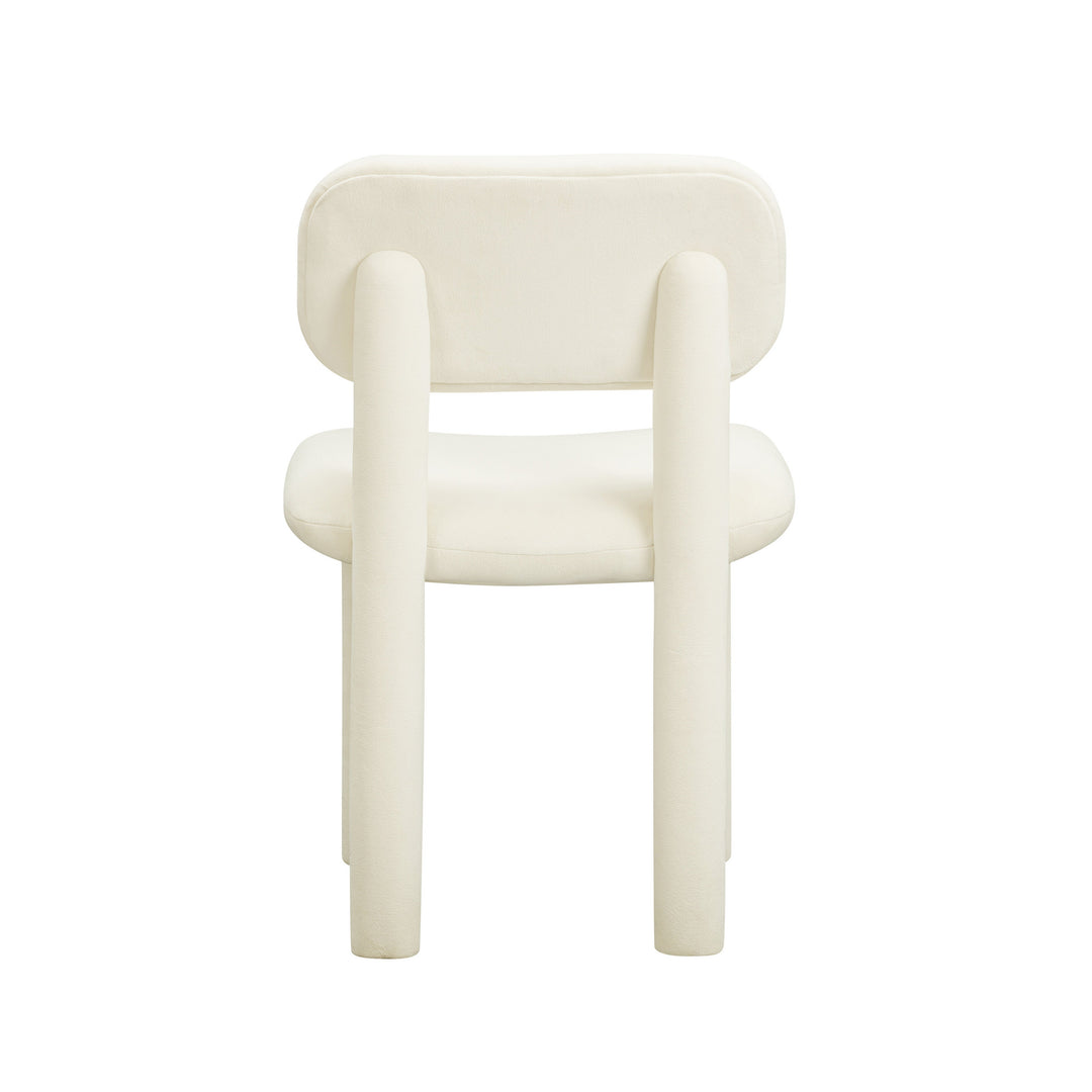 SwayLiving Elise Ivory White Velvet Dining Chair - Set of 2 DINING CHAIRS