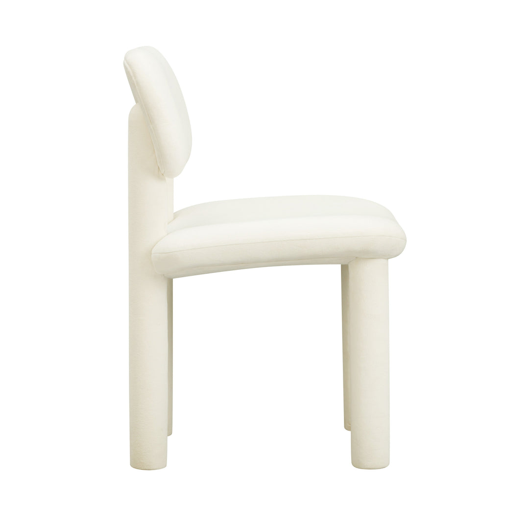 SwayLiving Elise Ivory White Velvet Dining Chair - Set of 2 DINING CHAIRS
