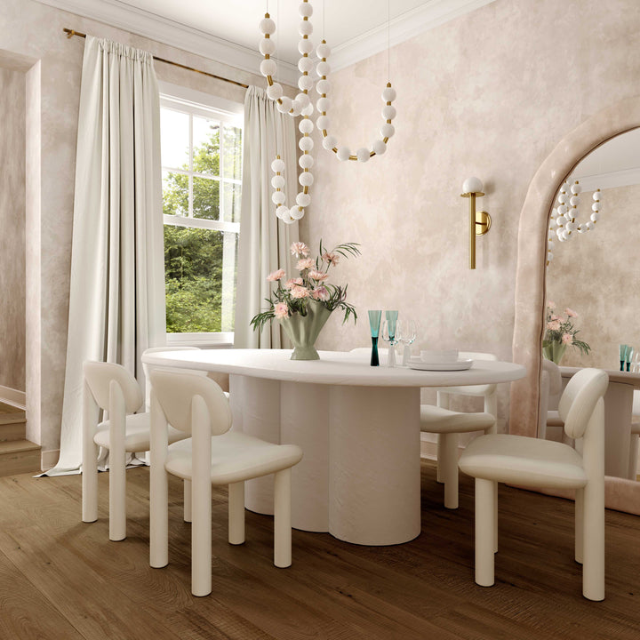 SwayLiving Elise Ivory White Velvet Dining Chair - Set of 2 DINING CHAIRS