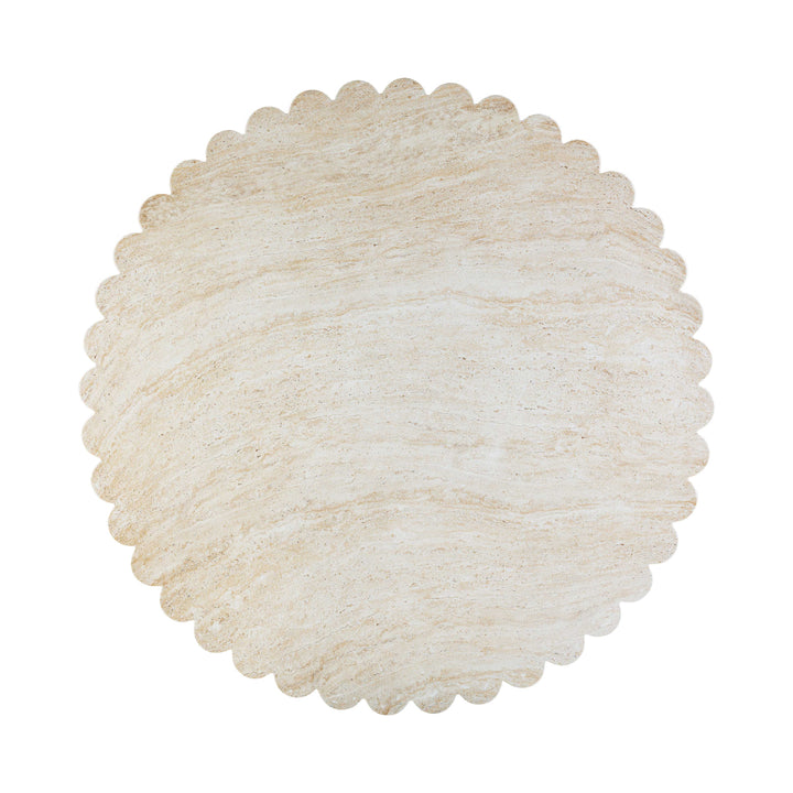SwayLiving Blossom Washed Travertine Finish Indoor / Outdoor 54" Round Dining Table OUTDOOR DINING TABLES