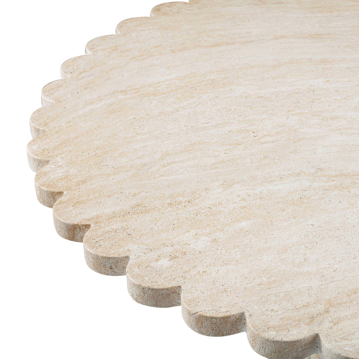 SwayLiving Blossom Washed Travertine Finish Indoor / Outdoor 54" Round Dining Table OUTDOOR DINING TABLES