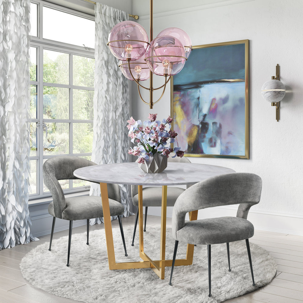 SwayLiving Rocco Slub Grey Dining Chair - Set of 2 DINING CHAIRS