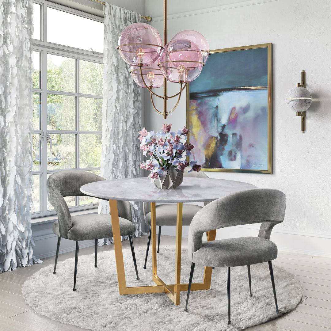 SwayLiving Rocco Slub Grey Dining Chair - Set of 2 DINING CHAIRS
