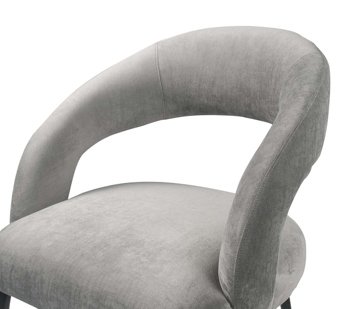 SwayLiving Rocco Slub Grey Dining Chair - Set of 2 DINING CHAIRS