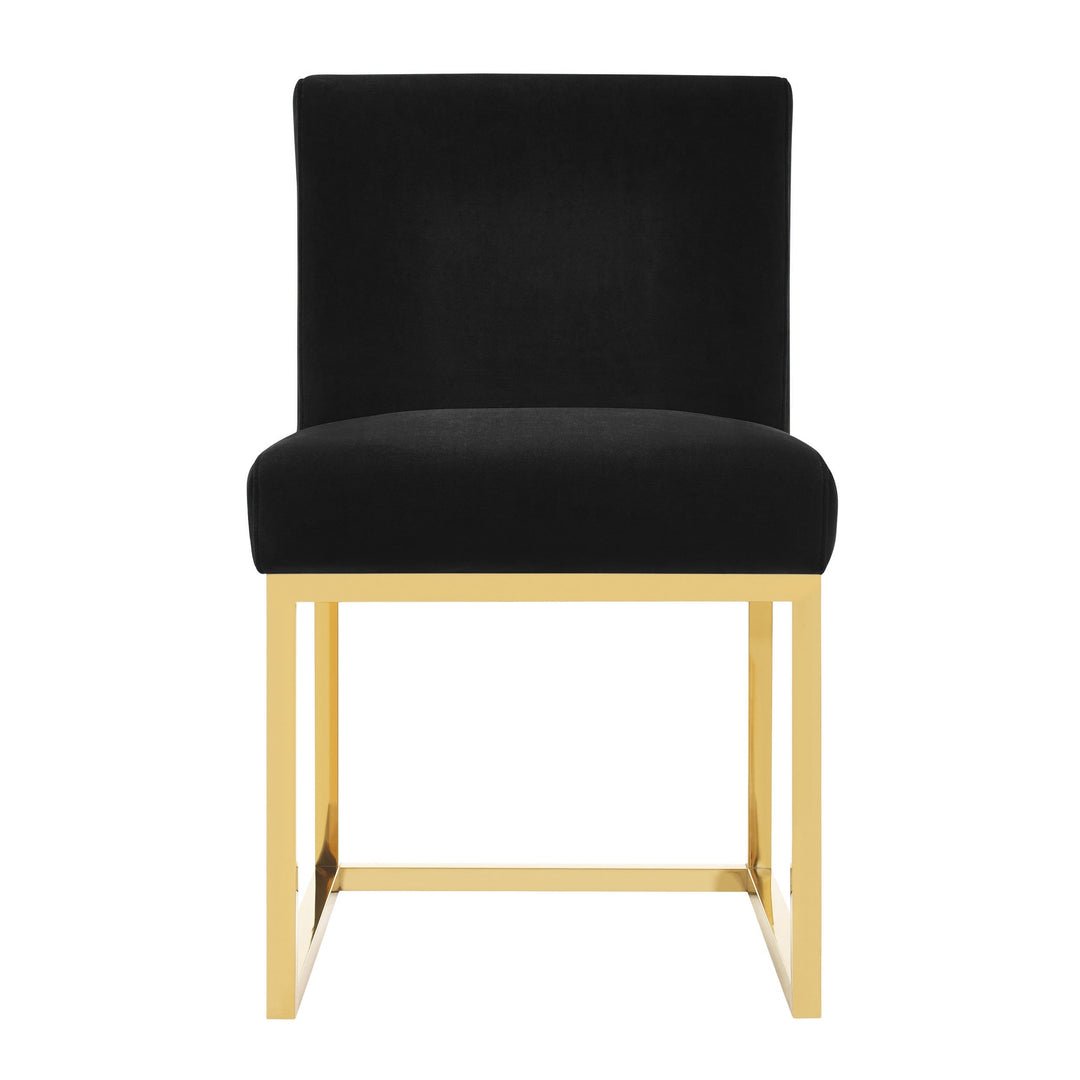 SwayLiving Haute Black Velvet Chair DINING CHAIRS
