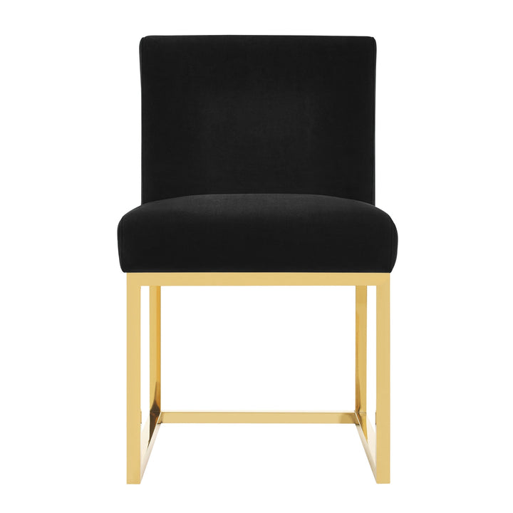 SwayLiving Haute Black Velvet Chair DINING CHAIRS