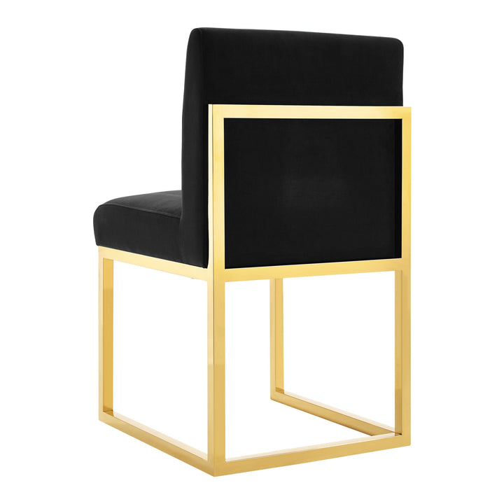 SwayLiving Haute Black Velvet Chair DINING CHAIRS