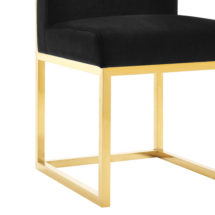 SwayLiving Haute Black Velvet Chair DINING CHAIRS