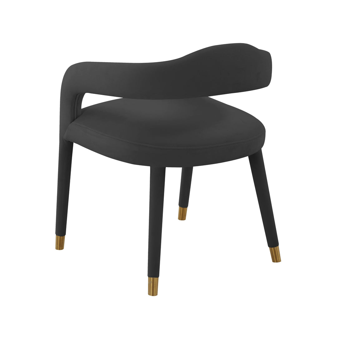 SwayLiving Lucia Black Velvet Dining Chair - Set of 2 DINING CHAIRS