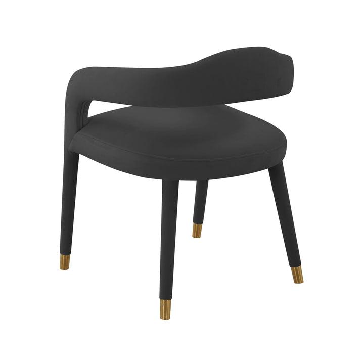 SwayLiving Lucia Black Velvet Dining Chair - Set of 2 DINING CHAIRS