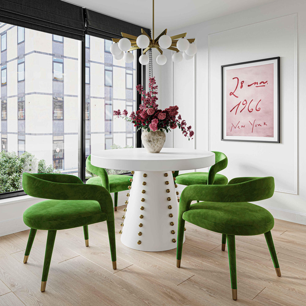 SwayLiving Lucia Green Velvet Dining Chair - Set of 2 DINING CHAIRS