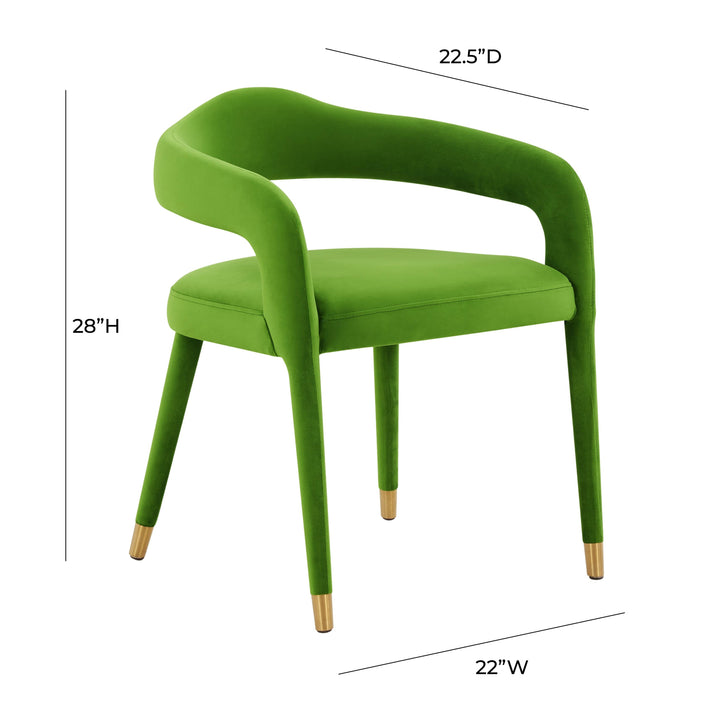 SwayLiving Lucia Green Velvet Dining Chair - Set of 2 DINING CHAIRS