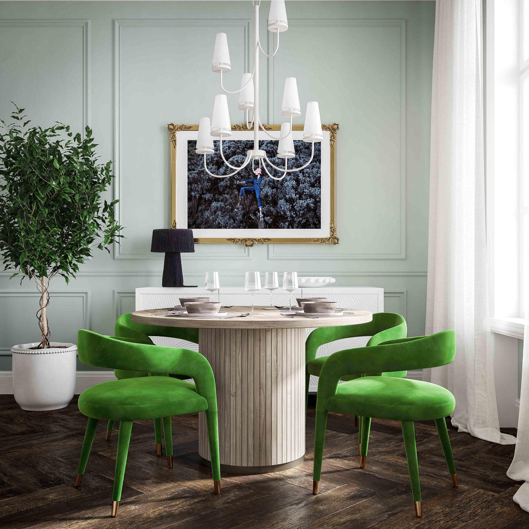 SwayLiving Lucia Green Velvet Dining Chair - Set of 2 DINING CHAIRS