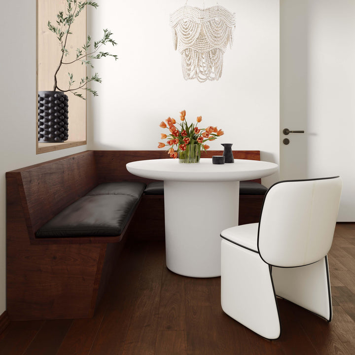 SwayLiving Kinsley Cream Vegan Leather Dining Chair - Set of 2 DINING CHAIRS