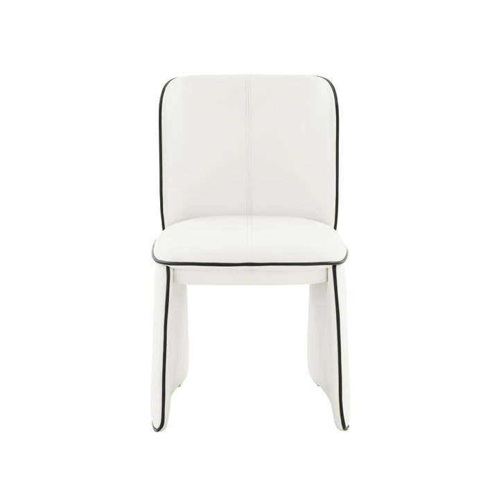 SwayLiving Kinsley Cream Vegan Leather Dining Chair - Set of 2 DINING CHAIRS