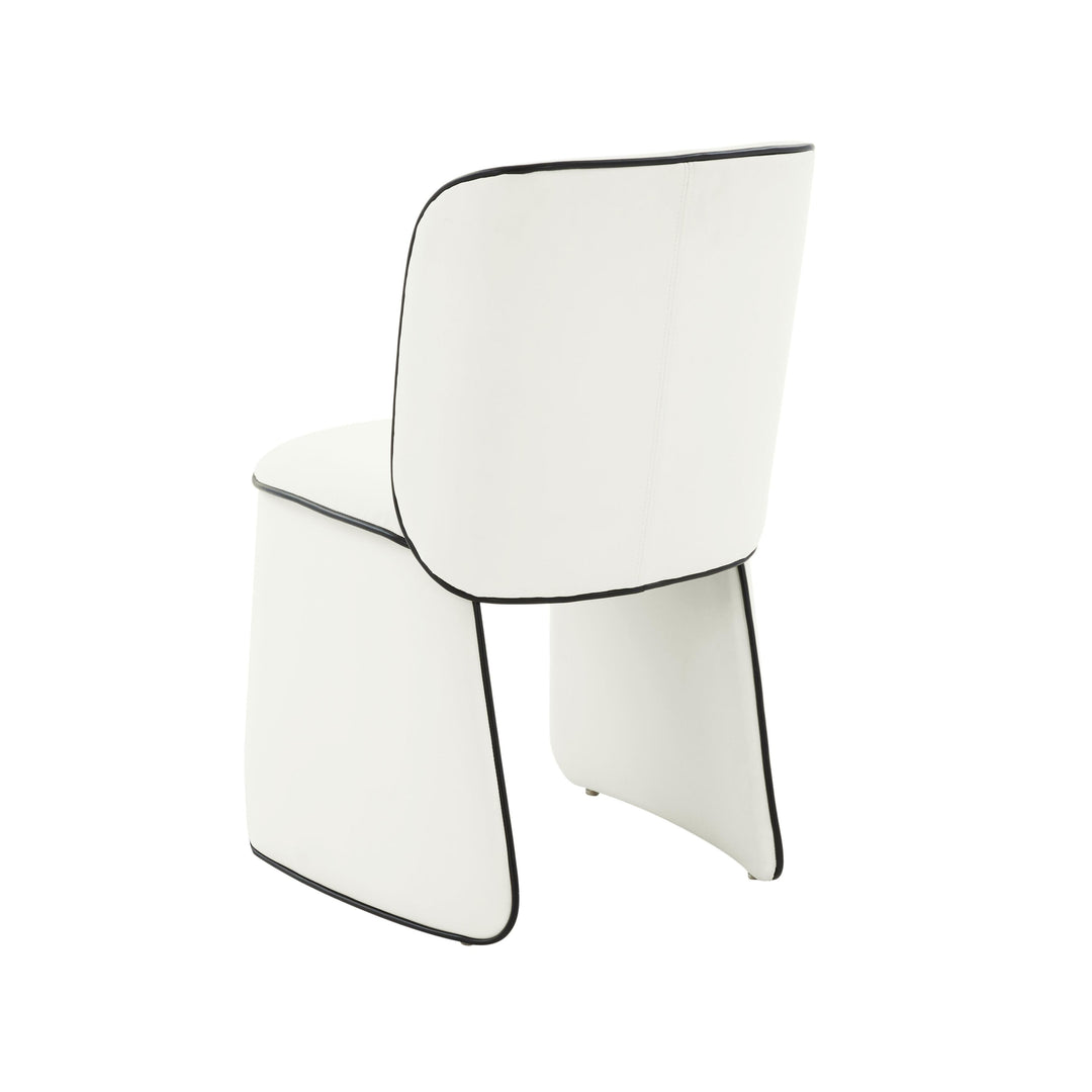 SwayLiving Kinsley Cream Vegan Leather Dining Chair - Set of 2 DINING CHAIRS