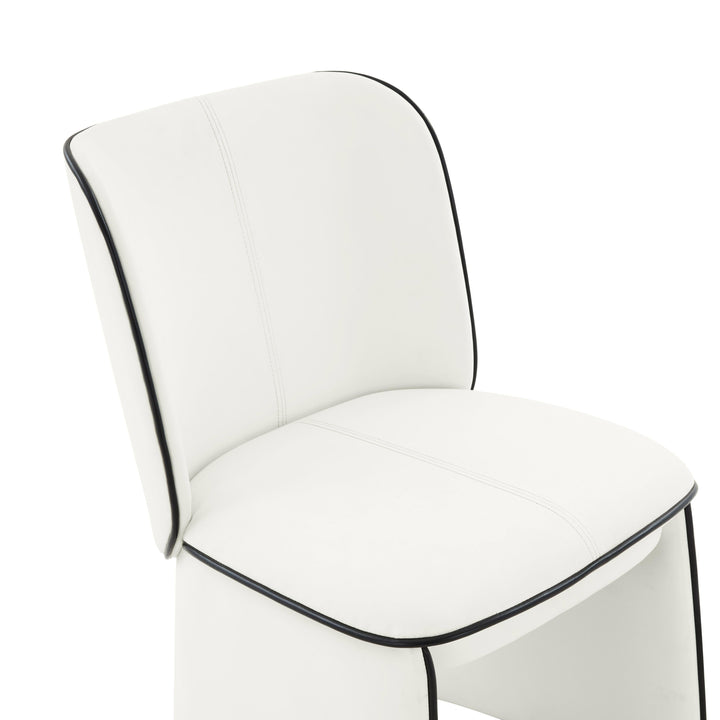 SwayLiving Kinsley Cream Vegan Leather Dining Chair - Set of 2 DINING CHAIRS