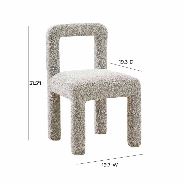 SwayLiving Hazel Grey Boucle Dining Chair - Set of 2 DINING CHAIRS