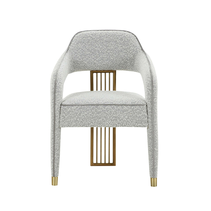 SwayLiving Corralis Speckled Grey Boucle Dining Chair - Set of 2 DINING CHAIRS