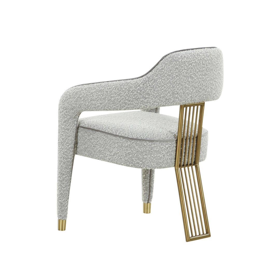 SwayLiving Corralis Speckled Grey Boucle Dining Chair - Set of 2 DINING CHAIRS