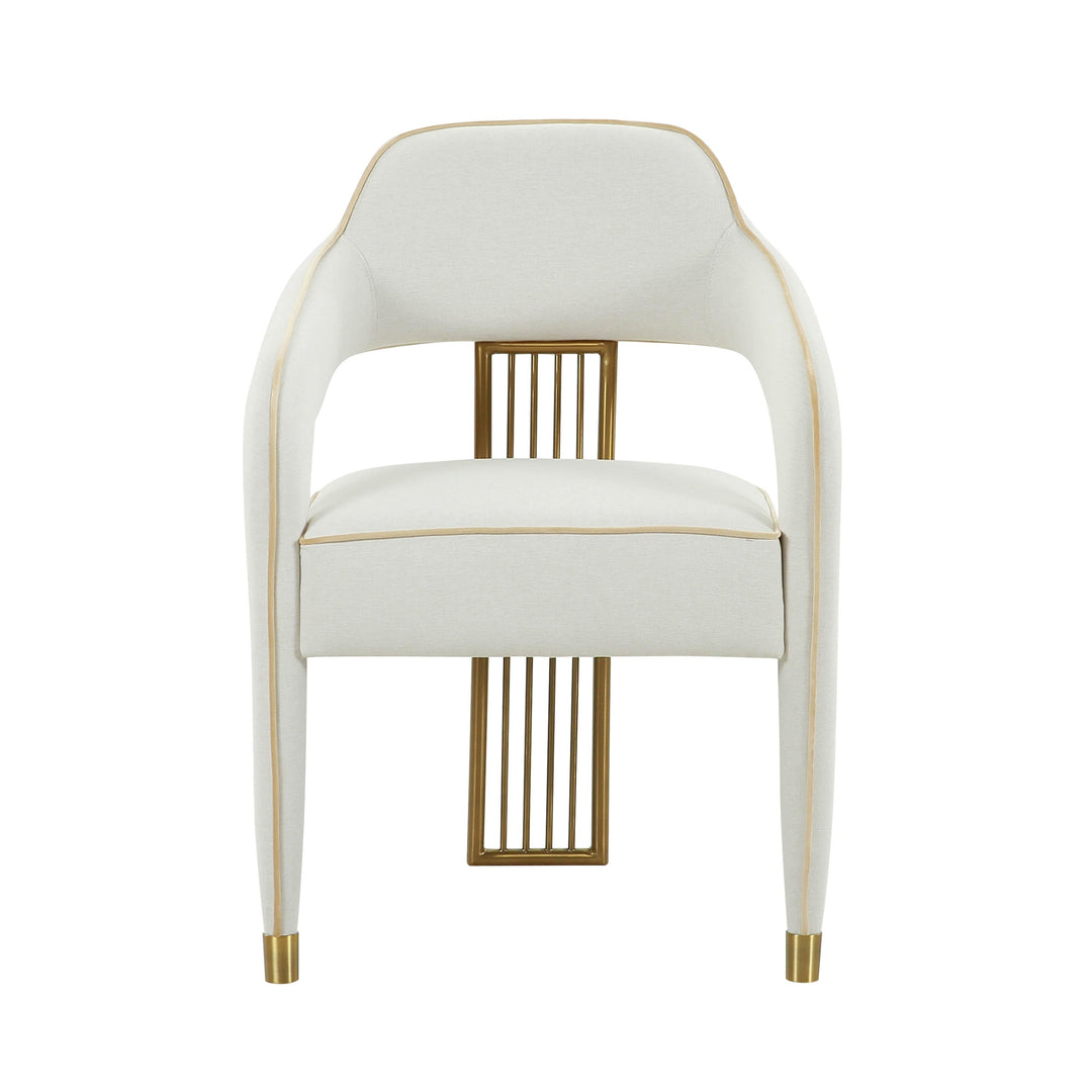 SwayLiving Corralis Cream Linen Dining Chair - Set of 2 DINING CHAIRS