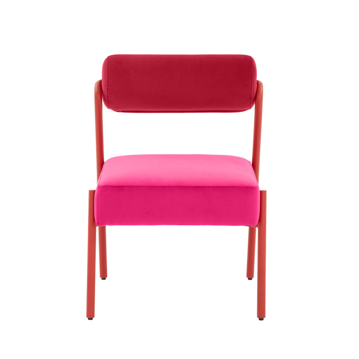 SwayLiving Jolene Hot Pink Velvet Dining Chair - Set of 2 DINING CHAIRS